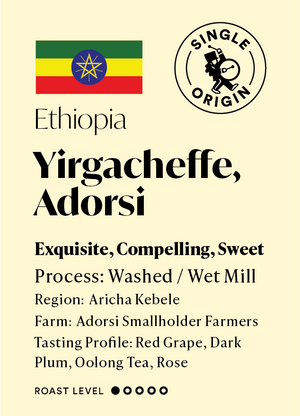 Ethiopia Yirgacheffe, Adorsi