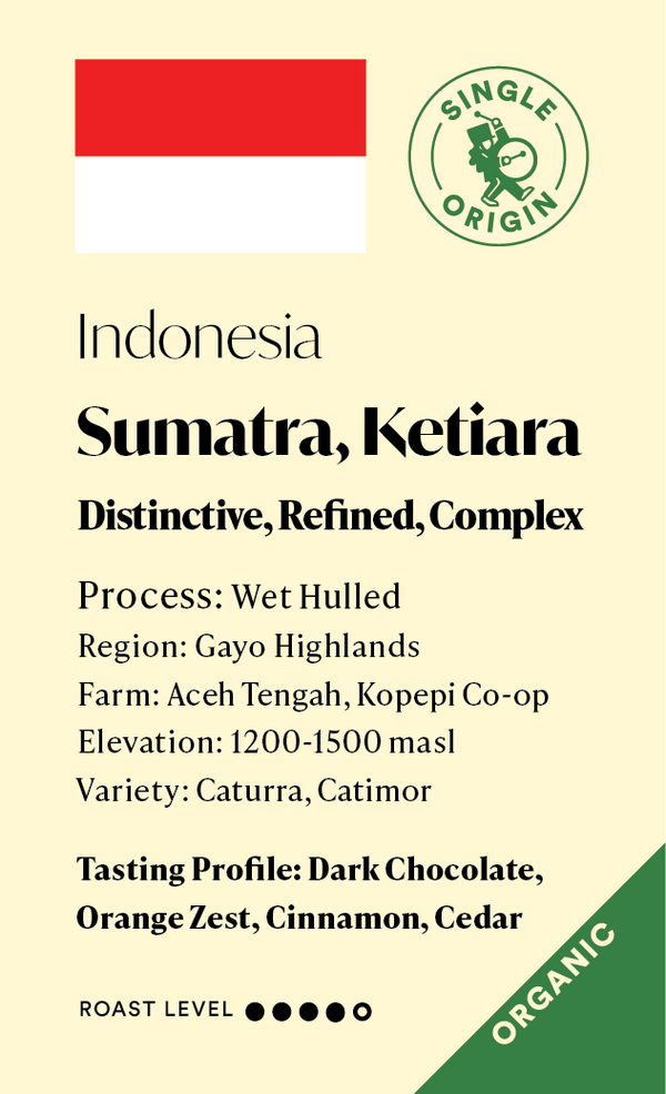 Indonesia Sumatra, Ketiara Organic